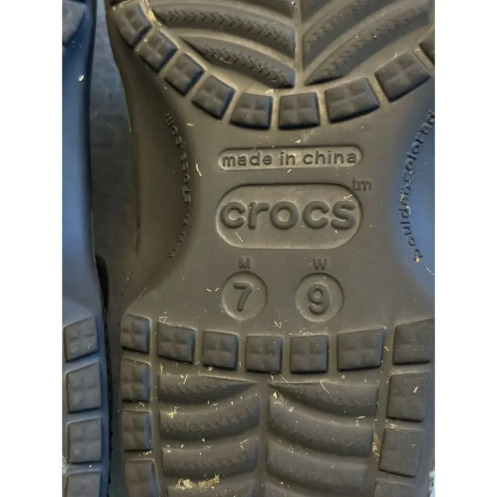 Crocs Classic Hemp Leaf Clogs Unisex Men’s 7 Women’s 9 Black & Green Hippie Pot